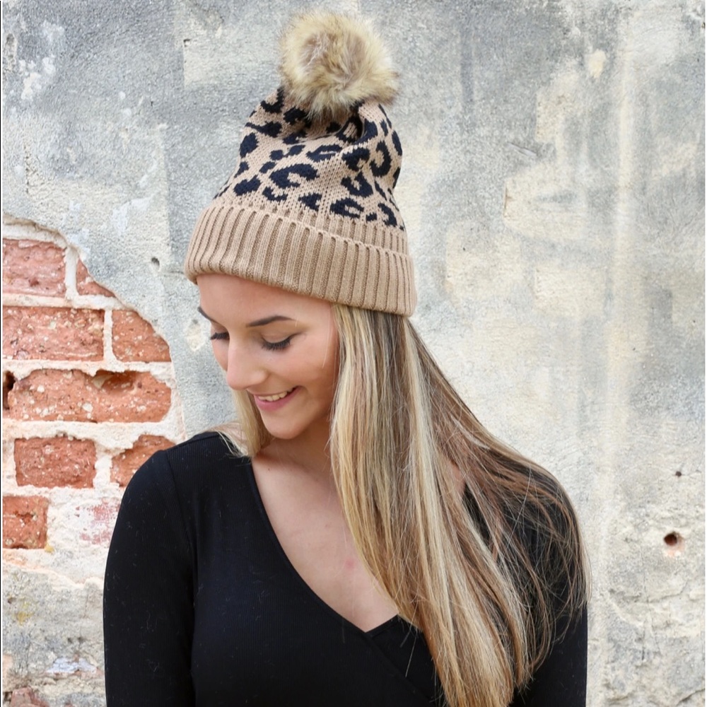 Leopard beanie